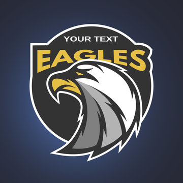 Eagle emblem, logo for a sports team.