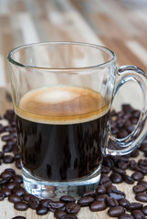 Hot espresso shot.