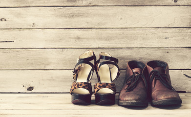 Vintage,High heels and Leather shoes