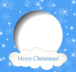 Christmas and New Year greeting card. Vector illustration. background