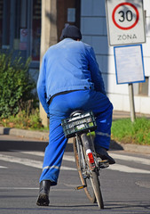 Cyclist on the street © majorosl66