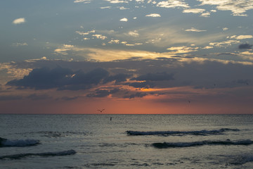 Sunset on tropical beach