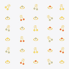 vector set of jewelry, background
