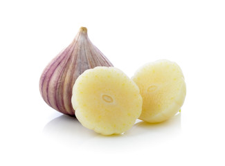 garlic on white backgrund
