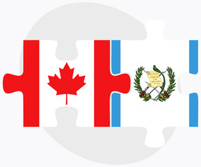 Canada and Guatemala Flags