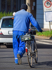 Cyclist on the street © majorosl66