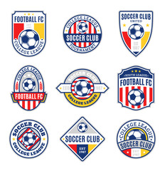 Naklejka premium Set of Soccer Football Club Logo