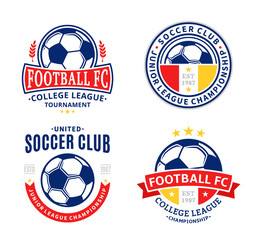 Fototapeta premium Set of Soccer Football Club Logo