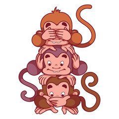 Three wise monkeys