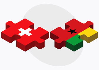 Switzerland and Guinea-Bissau Flags