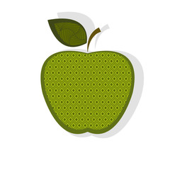 Patterned green apple