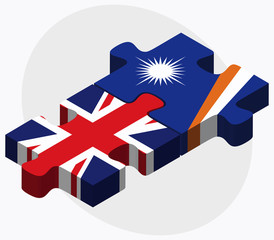 United Kingdom and Marshall Islands Flags