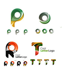 Letter business emblem collection