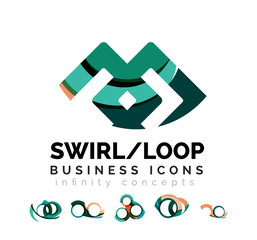 Set of infinity concepts, loop logo designs