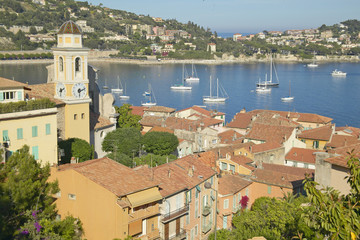 Looking down on Villefranche sur Mer, French Riviera, France