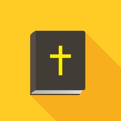 Fototapeta premium Vector Bible with shadow on yellow background. 