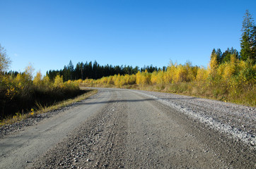 Naklejka premium Colorful gravel road