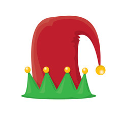 christmas elf hat. vector illustration
