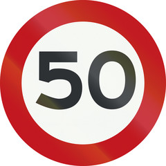 Dutch road sign A1 - Speed limit 50 Kmh