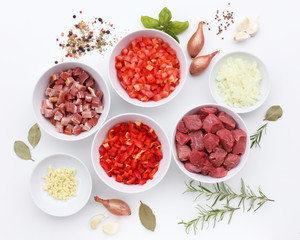 Ingridients for Solyanka soup