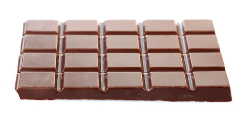 Chocolate bar isolated on white