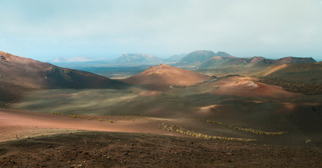 Fototapeta na wymiar volcano and lava desert