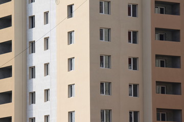 beautiful modern multistory building in the final stages of construction