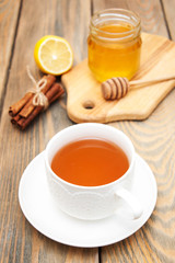Cup of tea with honey