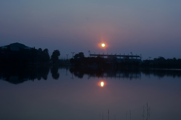 Fototapeta premium sunset and river