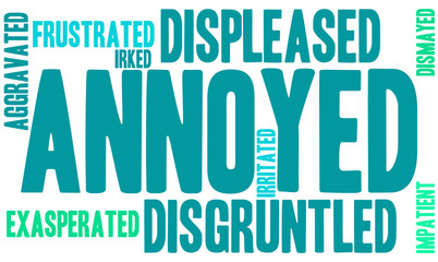 Fototapeta premium Annoyed Word Cloud