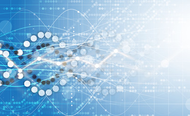 DNA Abstract icon and element collection. Futuristic technology