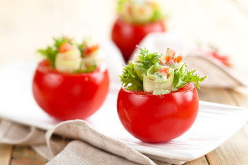 Stuffed tomatoes.