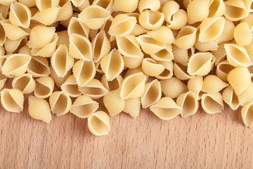 raw the pasta closeup