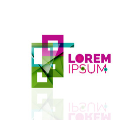 Logo, abstract geometric business icon