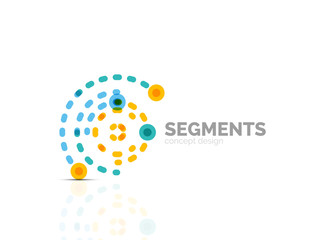 Vector outline minimal abstract geometric logo