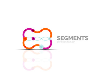 Vector outline minimal abstract geometric logo