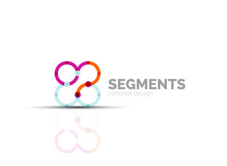 Vector outline minimal abstract geometric logo