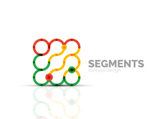 Fototapeta na wymiar Vector outline minimal abstract geometric logo