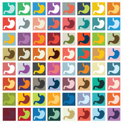 Flat design: stomach