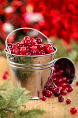 Fresh cranberries.