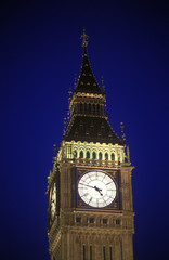 Fototapeta na wymiar Big Ben Tower at sunset in London, England