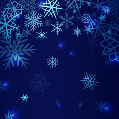 Naklejka na ściany i meble winter background with snowflakes. stock vector illustration