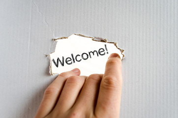 Welcome text concept