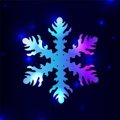 winter background with isolated snowflakes. stock vector illustr