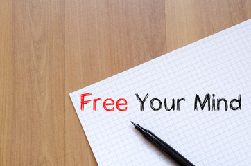 Free your mind write on notebook