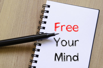 Free your mind write on notebook