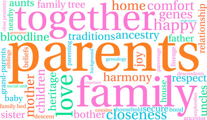 Fototapeta premium Parents Word Cloud