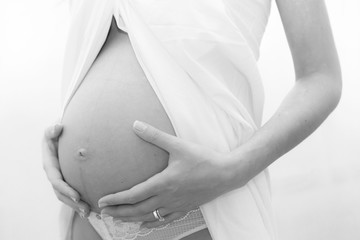 Pregnant Woman with white pareo