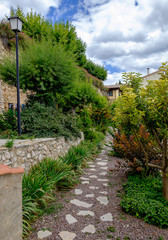 The Poets Garden in Morella, the province of Castellon, Spain.