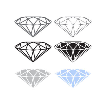 vector diamond icon or logo concept. brilliant symbol of wealth
